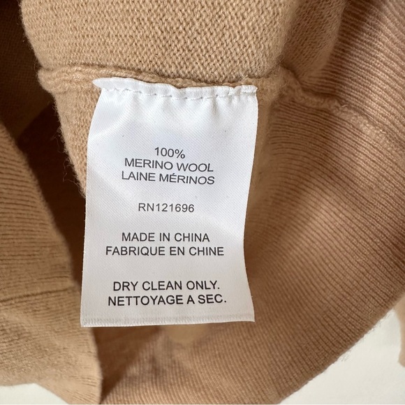 DEMYLEE NY Turtleneck Wool Sweater In Tan Size M - Picture 4 of 7